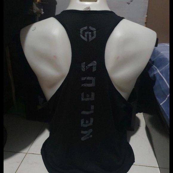 Neleus sleeveless tee graphic mesh tank top shirt workout fitness gym wear top - Picture 2 of 7